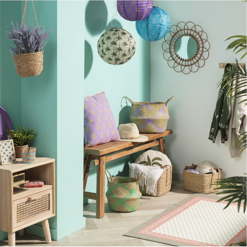 Bankje recycle Ubud - hout - 116 cm