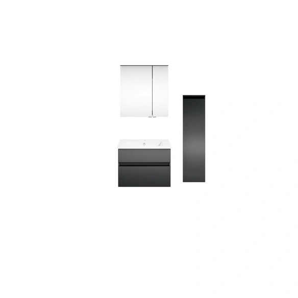 Badmöbel-Set »twenty one«, 4-teilig, Waschbecken BxHxT: 62 x 1,5 x 51 cm, montiert