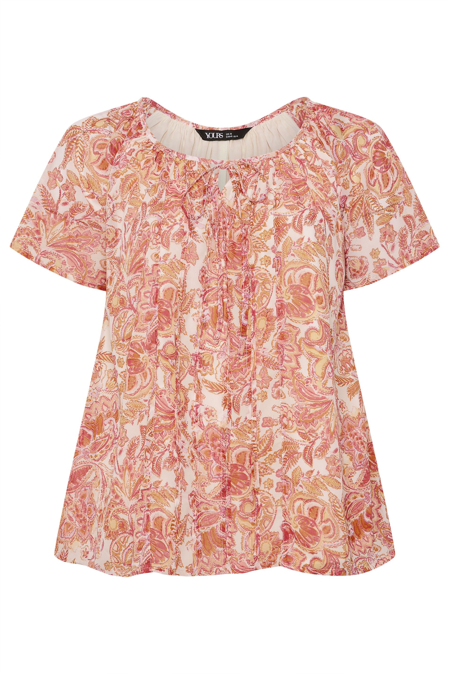 Yours Paisley Pintuck Swing Blouse