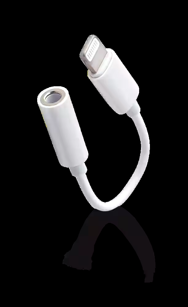 Bluehive Lightning Aux Cable, for Any Phone, Tablet, iPod & Laptop, White, 4-in