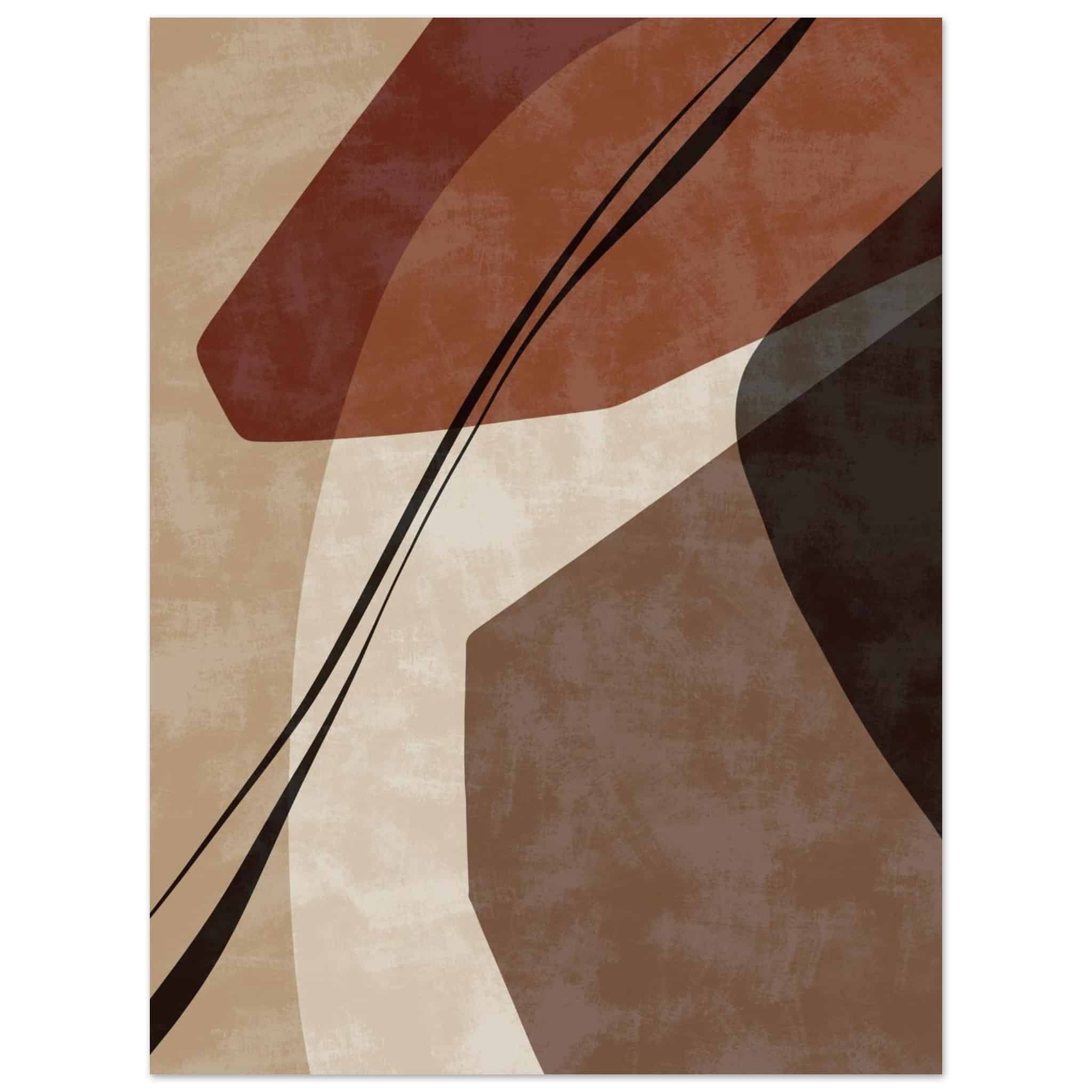 Artfulprints Poster Boho – Desert mix  - 30x40 cm - Bruin