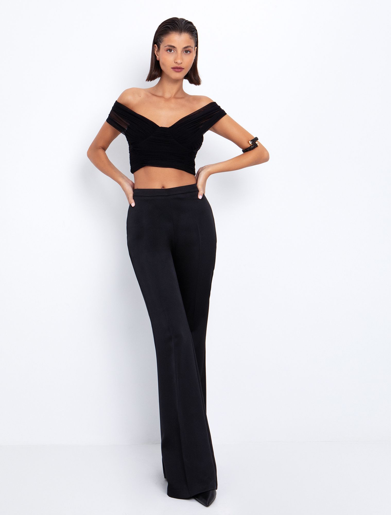 Tulle τοπ με σούρες