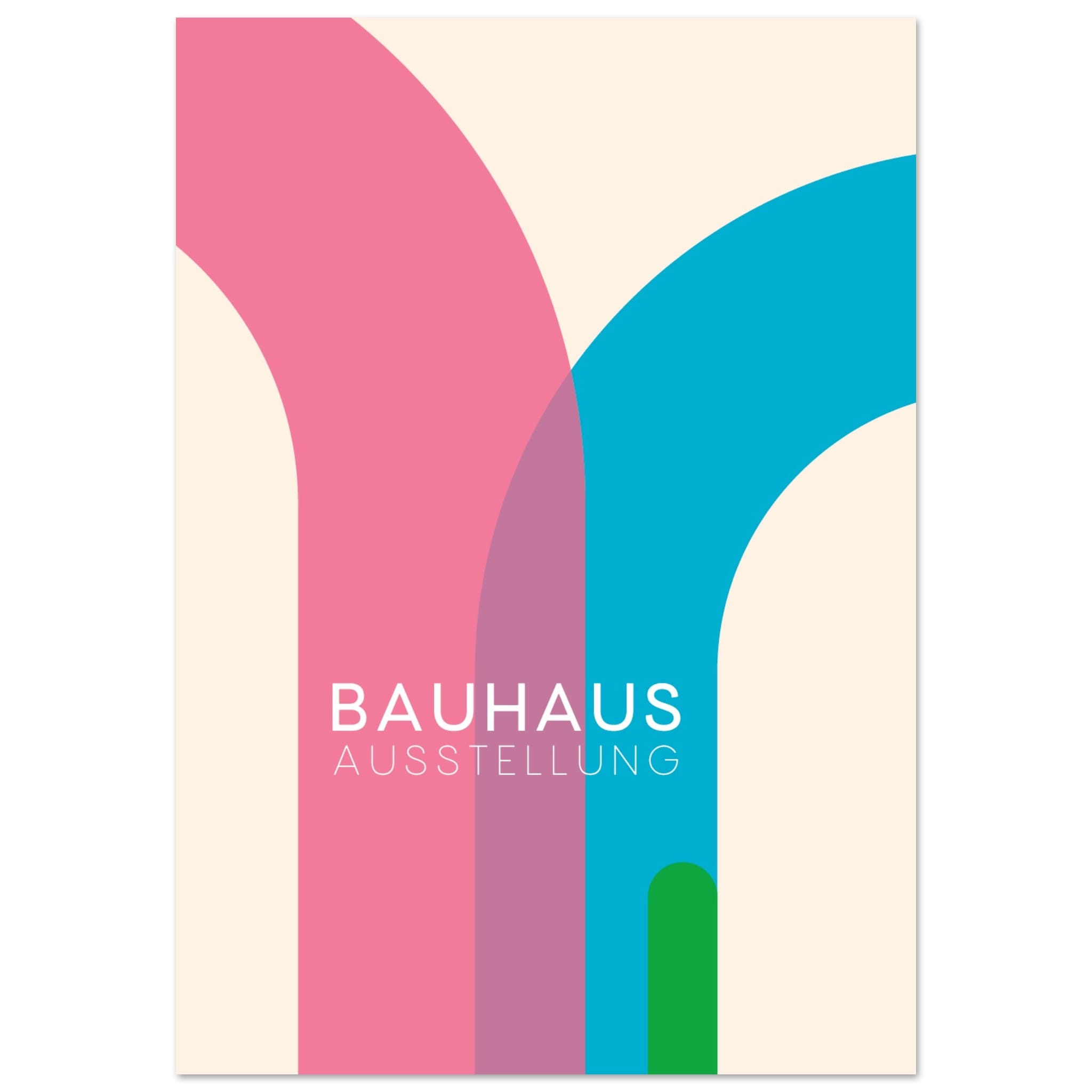 Artfulprints Poster Bauhaus - Ausstellung  - 70x100 cm - Meerkleurig