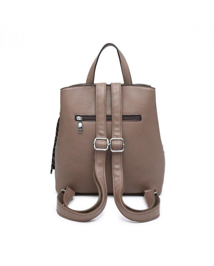 JFY 3 Compartments And Metal Chain Backpack