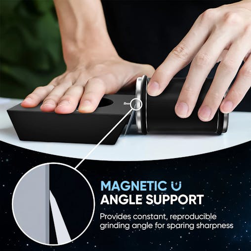 NNEOBA 4-Sided Rolling Knife Sharpener Diamond Sharpening Stone Black