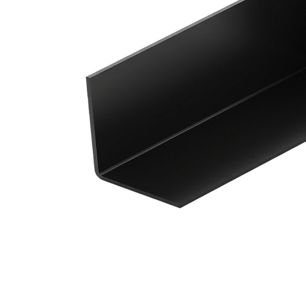 Cornière aluminium laqué noir 15 x 15mm CQFD