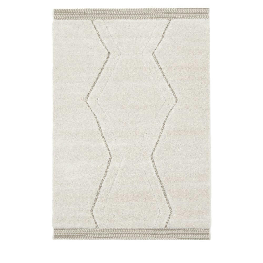 PEDDIE - Tapis d'inspiration berbère ecru 160x230 cm