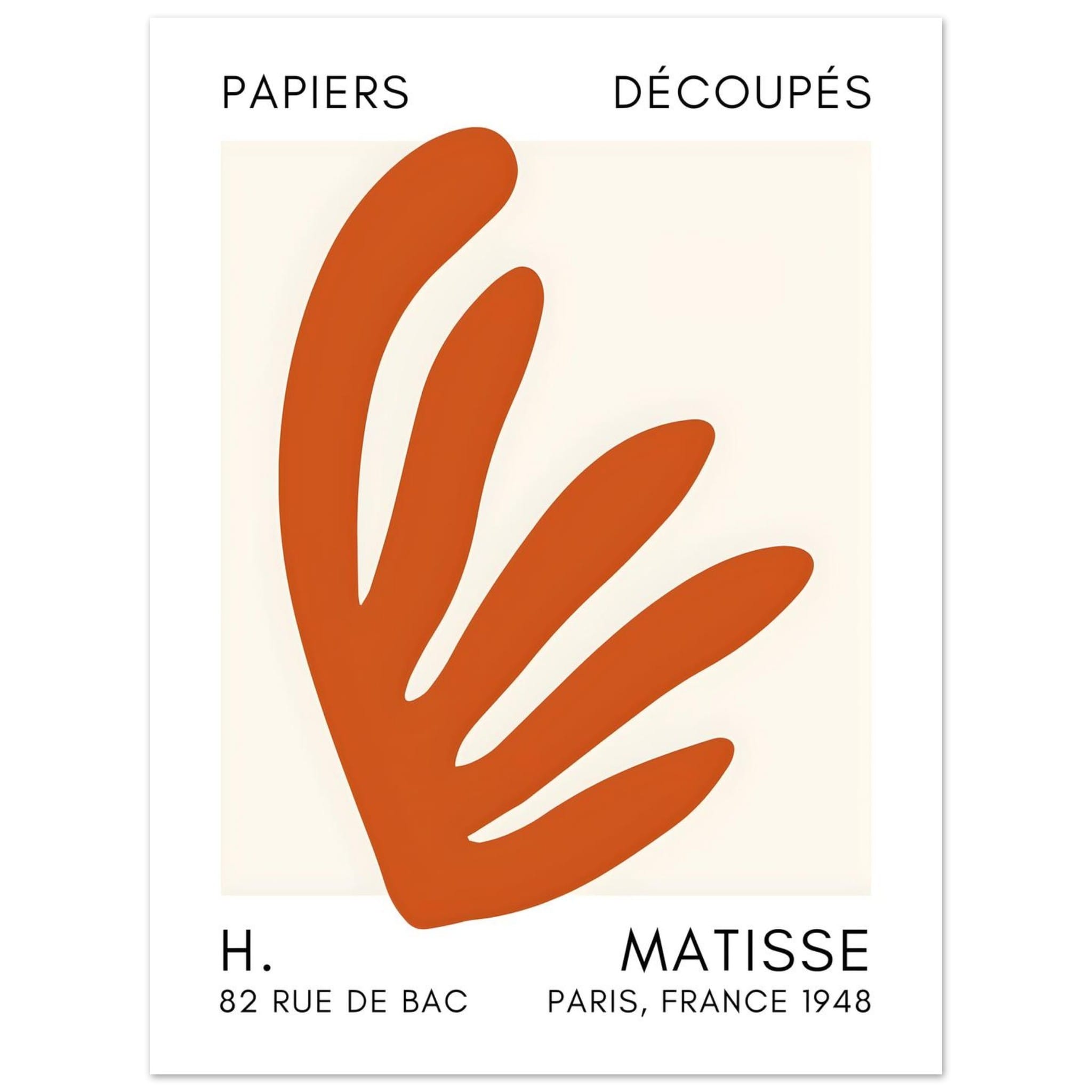 Artfulprints Poster Matisse – Aquatic impression orange  - 30x40 cm - Oranje