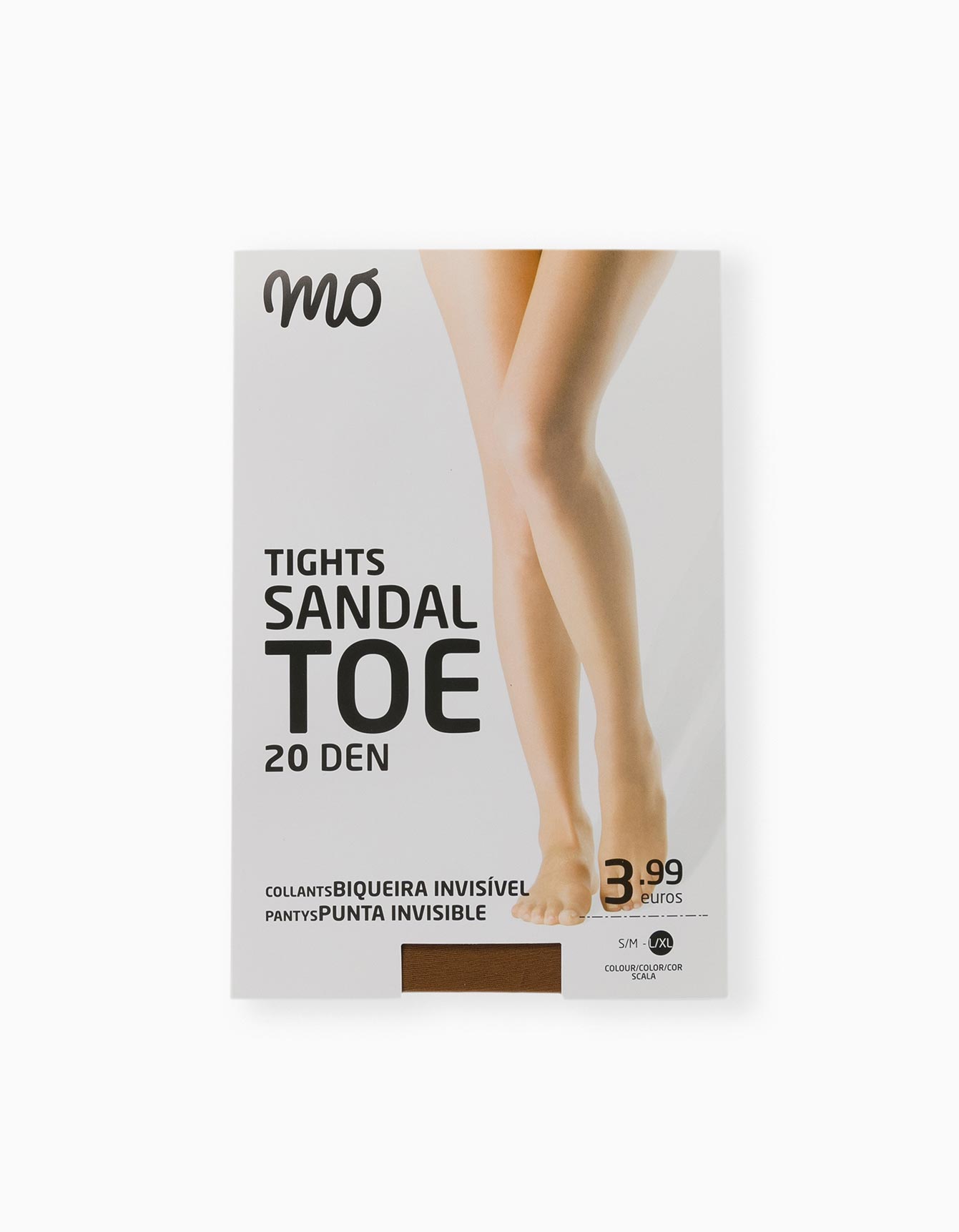 Collants Sandal Toe, Mulher, Bege