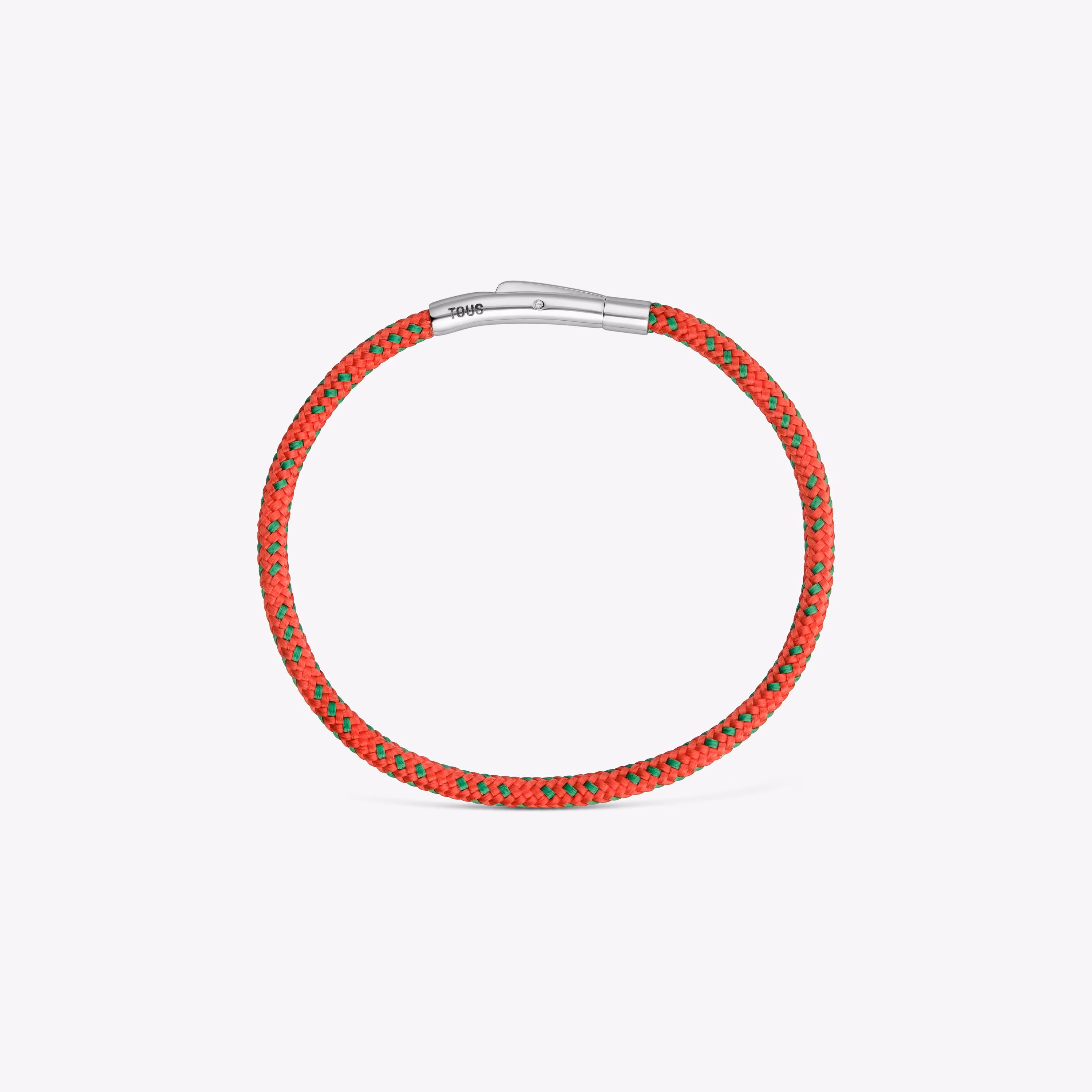 Pulsera con cordón rojo y acero TOUS Basics