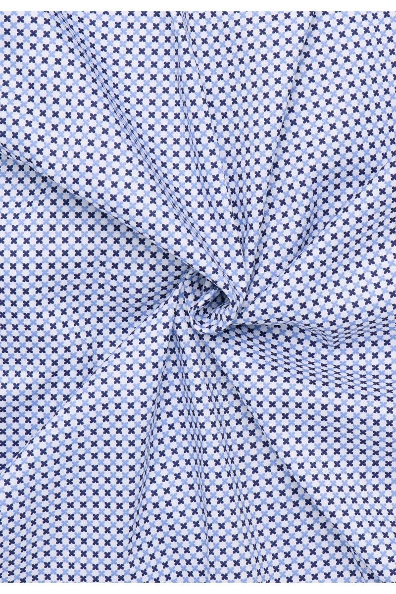 ETERNA Performance Slim Fit Tencel Hemd dunkelblau, Bedruckt