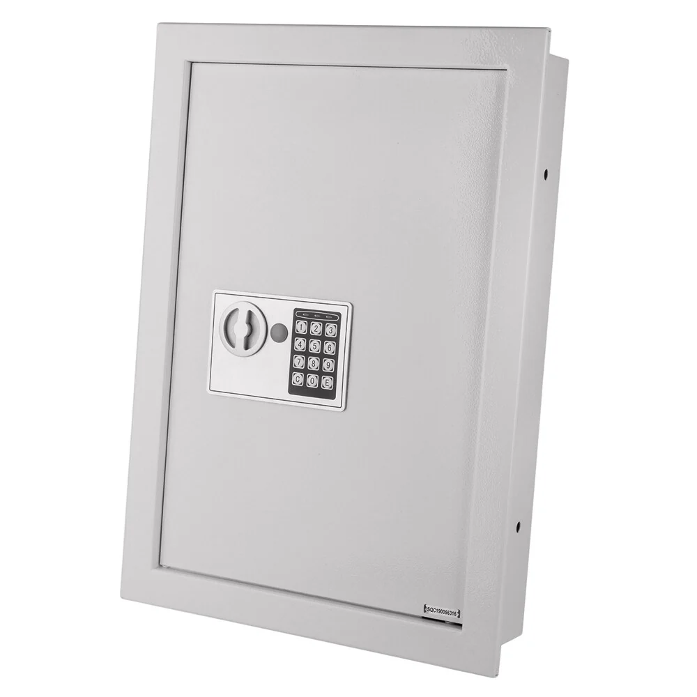 Home Office Security Embedded Recessed Electronic Digital Steel Safe Box - White