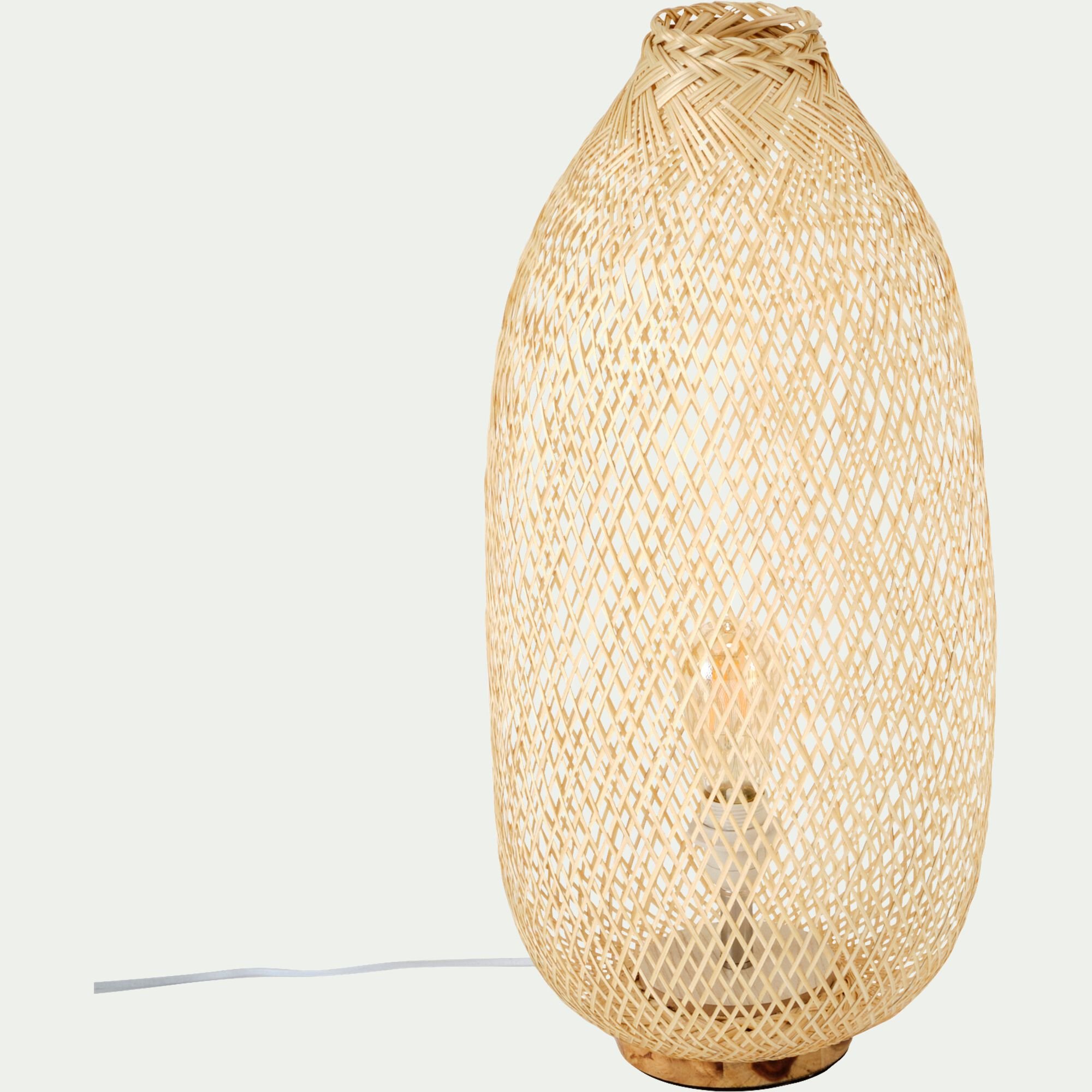 FANY - Lampe de sol électrifiée en bambou D30cm - naturel