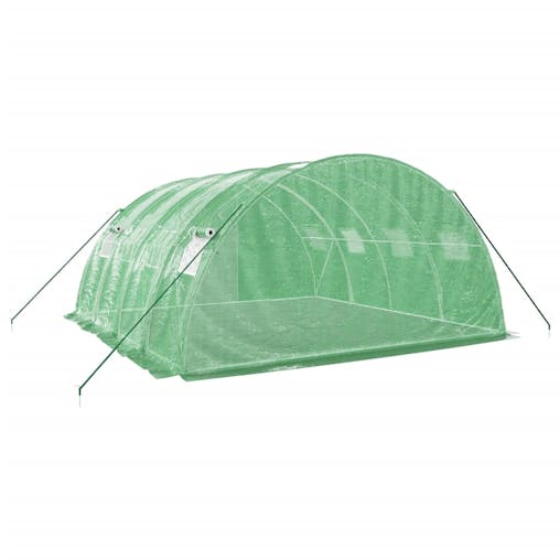 NNEVL Greenhouse with Steel Frame Green 16 m&sup2; 4x4x2 m