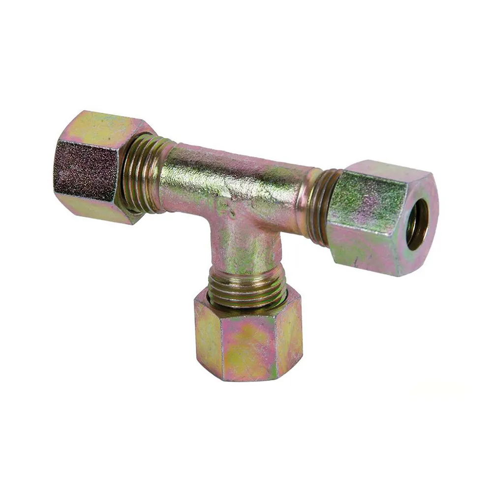 Cofan 12 mm 18x1.5 Metallic T fitting with lock rings