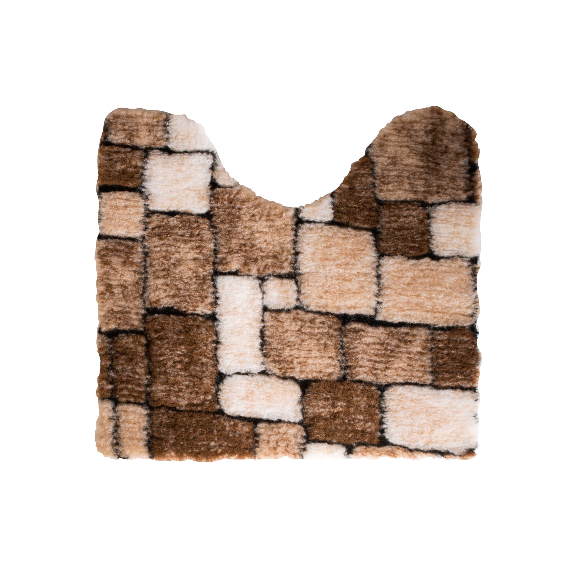 Tapis de bain mosa&iuml;que toucher peluche