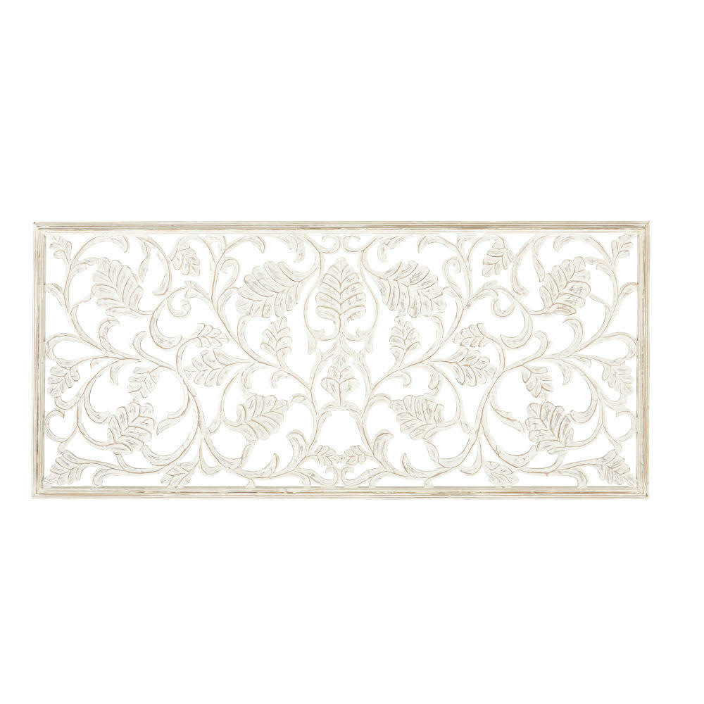 ROMANE - Déco murale sculptée blanche 180x80