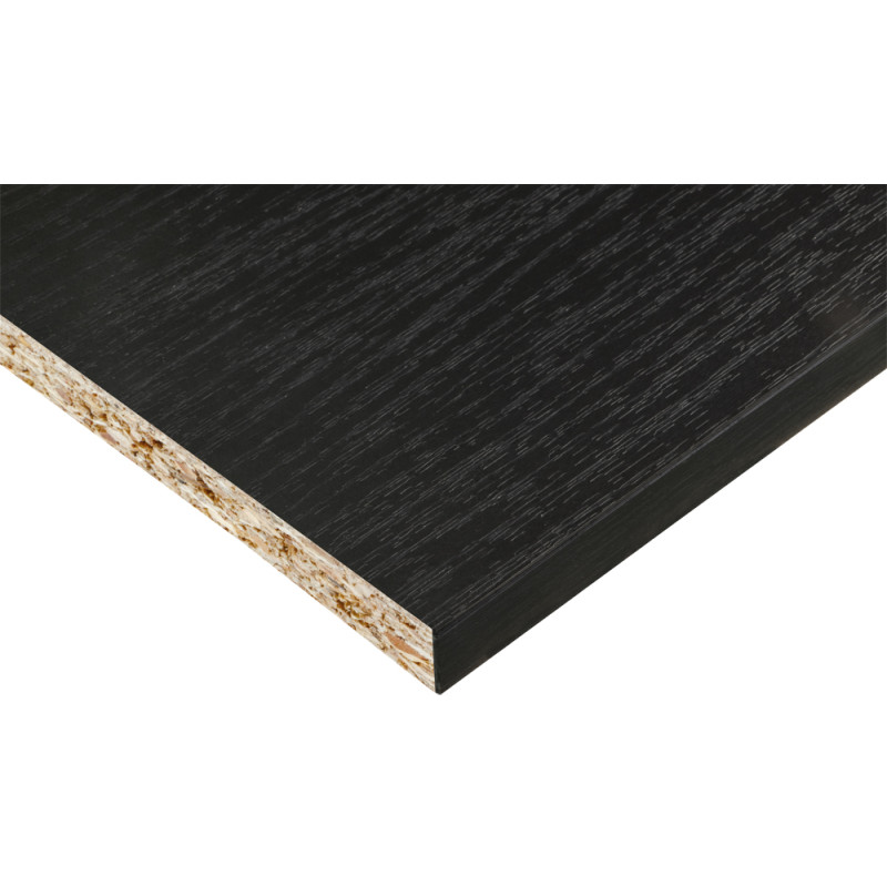 Panneau de meuble noir 250 x 30 x 1,8 cm CANDO