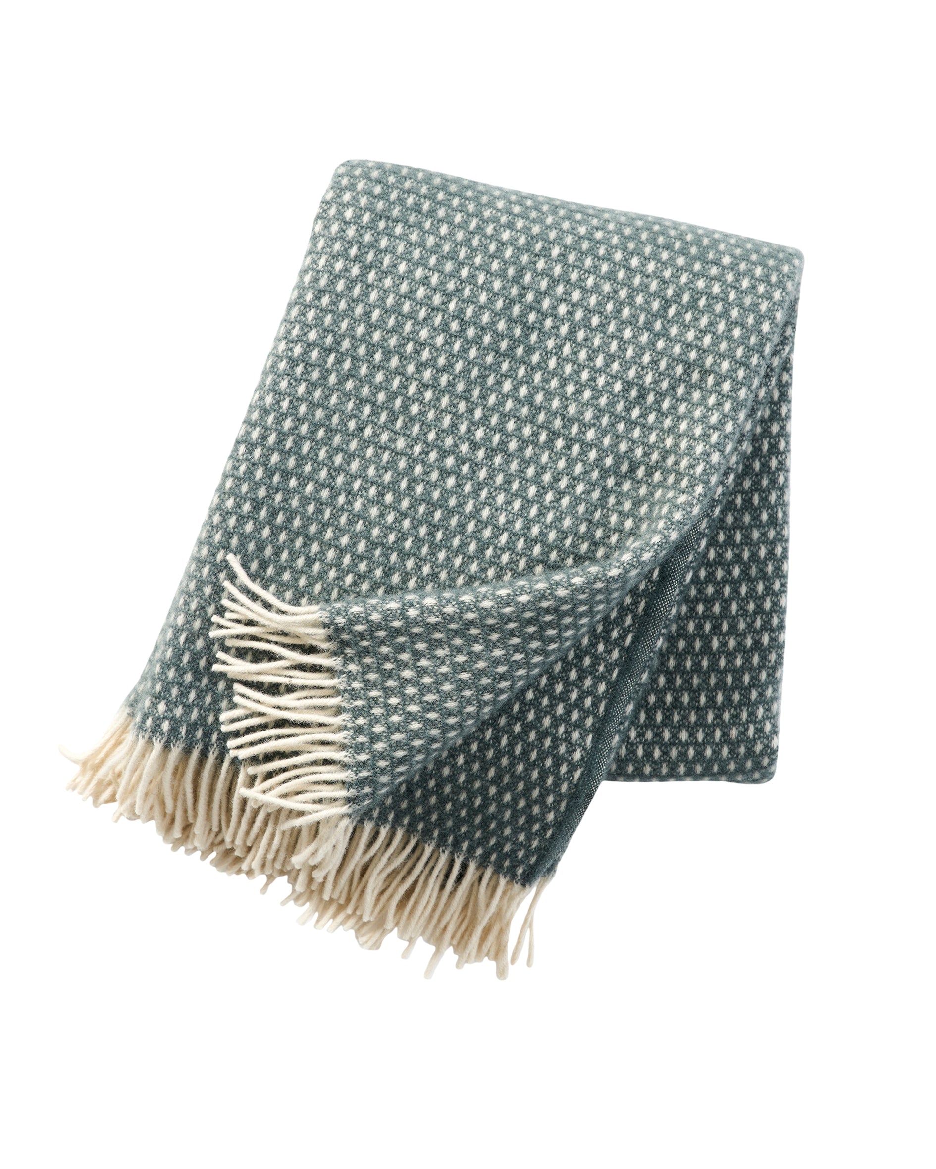 Klippan 100% wollen deken - Knut - balsem green - 130x200cm