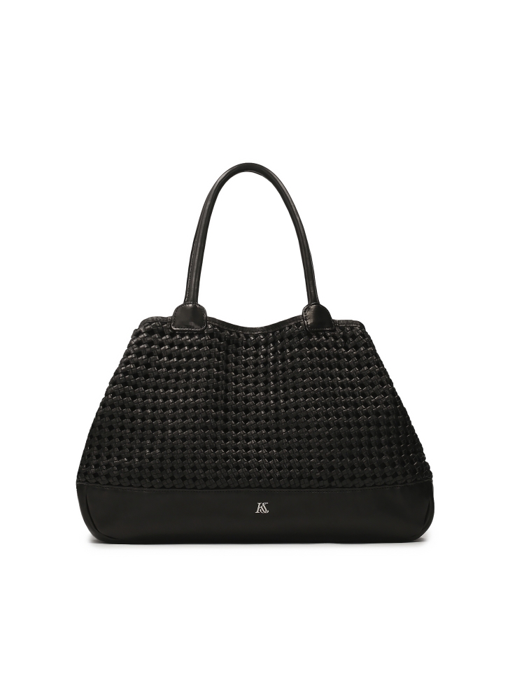 Large handbag with a striking weave