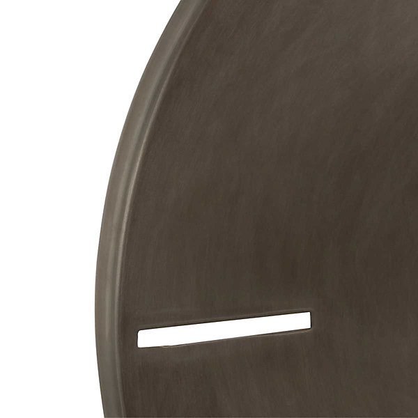 Horloge ronde en métal gris 77x4x77 cm