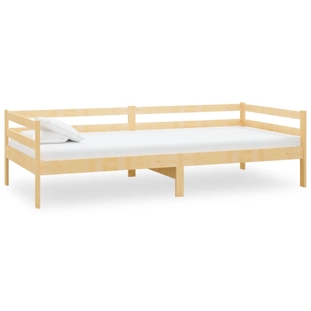 Łóżko dzienne z materacem 90x200 cm lite drewno sosnowe