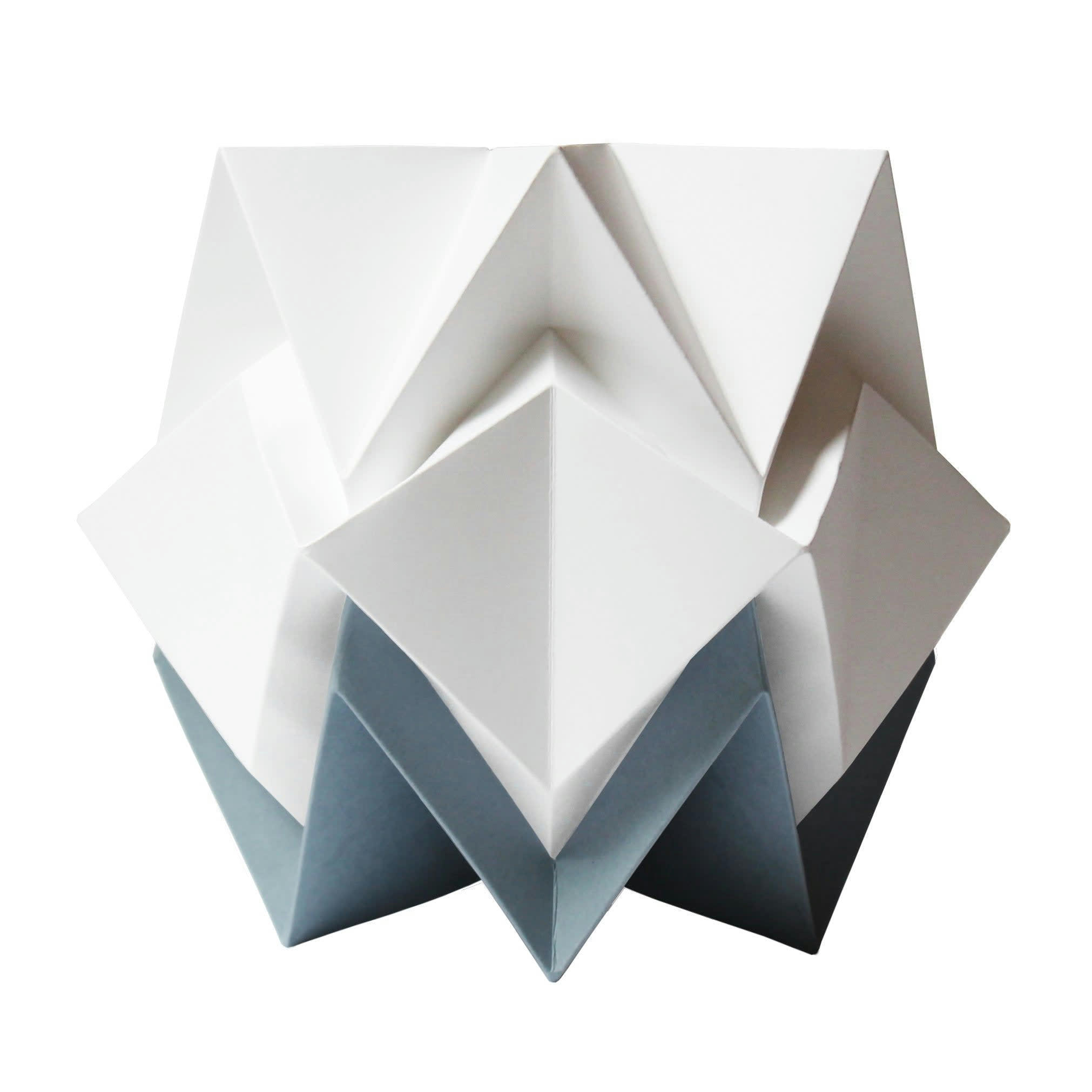 HIKARI - Lampe de table origami bicolore en papier taille M
