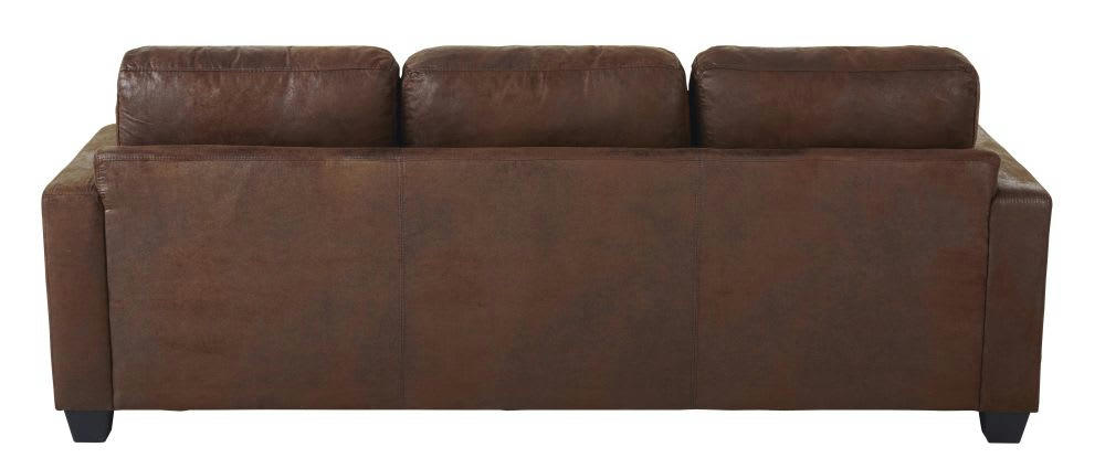 Philadelphie - Canapé d'angle droit 3/4 places en suédine marron