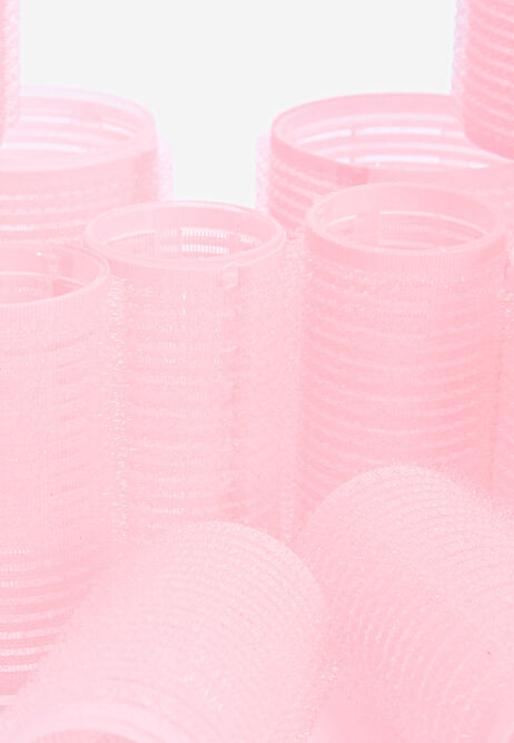 Womens 12pk Pink Velcro Self Hold Hair Roller Set