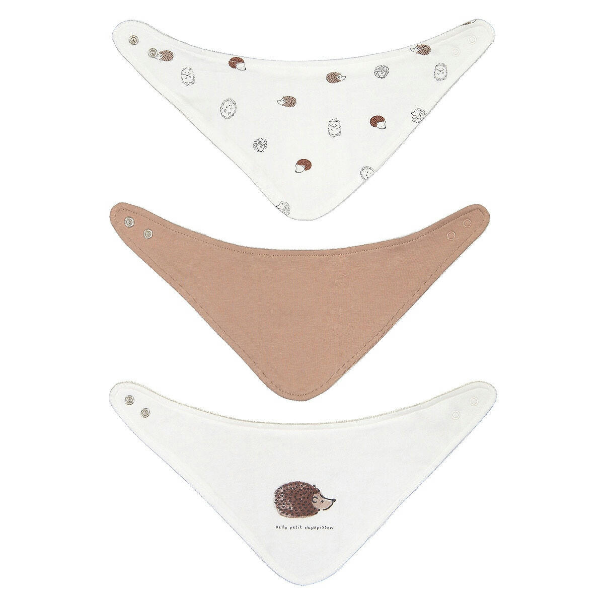Lot de 3 bavoirs bandanas