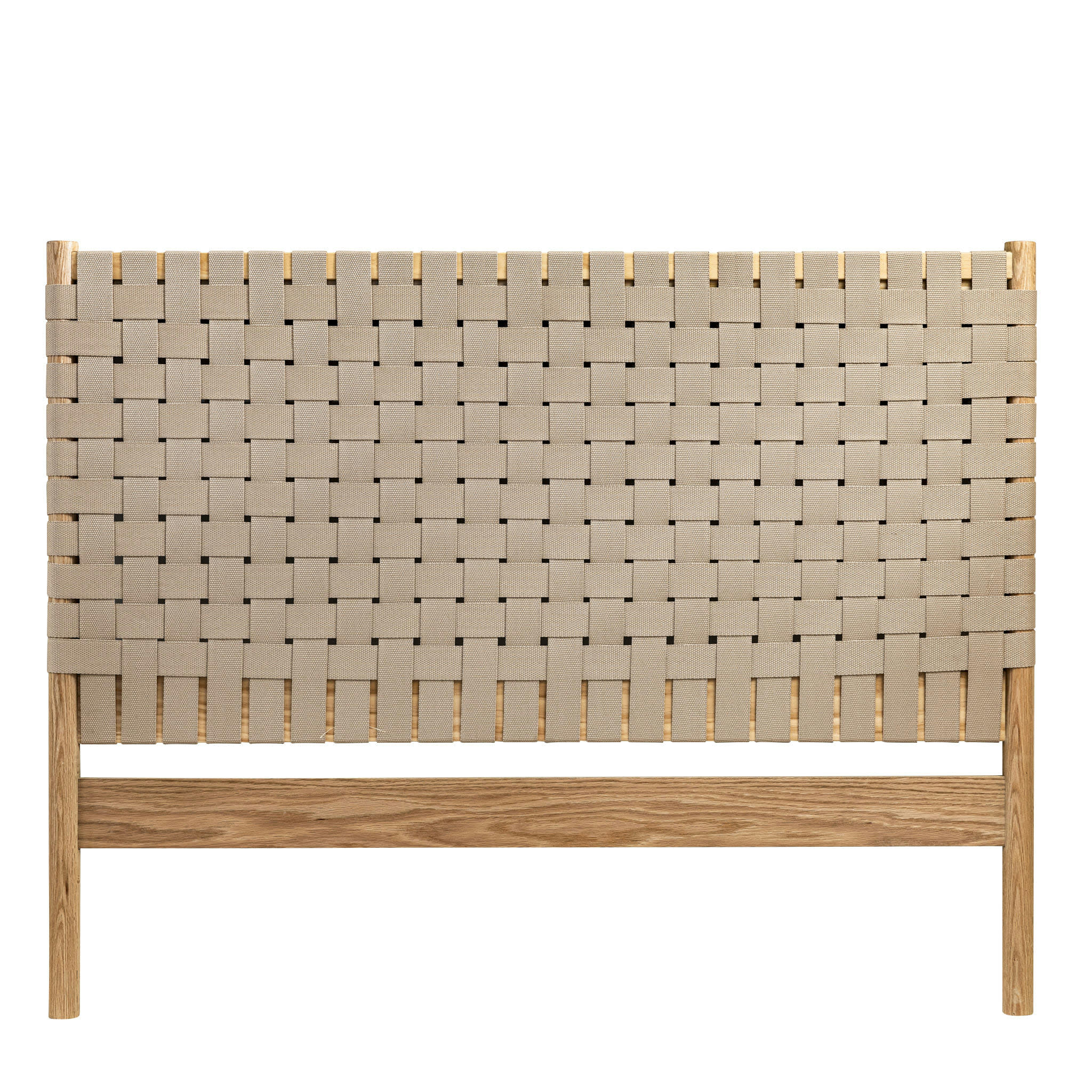 - Tête de lit à lanières en bois naturel 140 cm