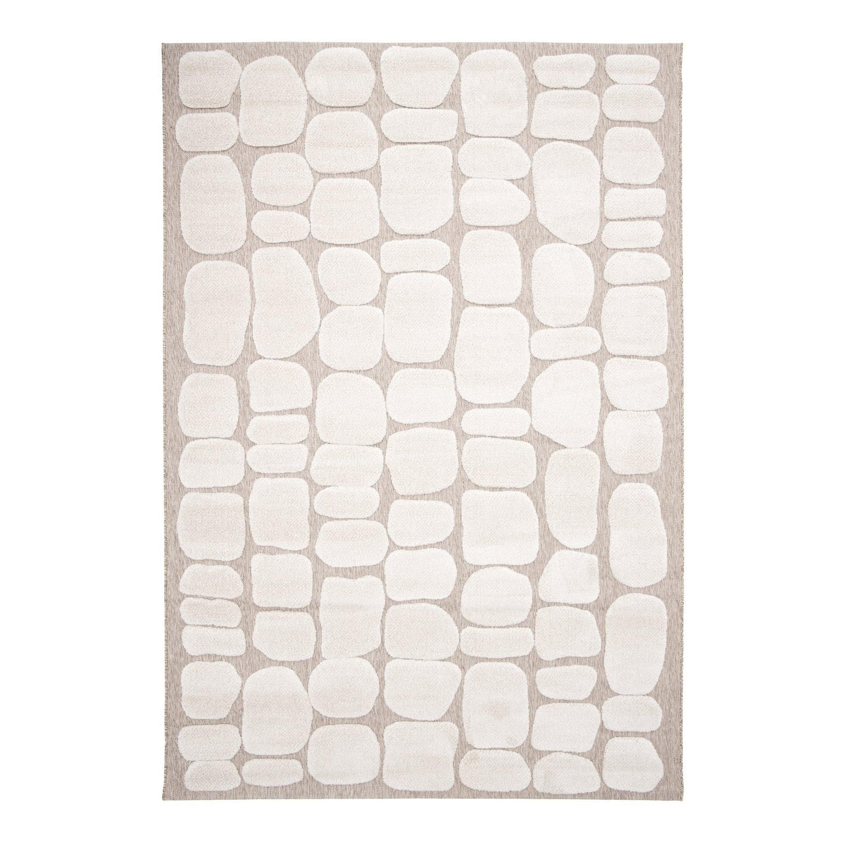 AFK Living vloerkleed Galet - reliëfeffect - beige - 160 x 230 cm