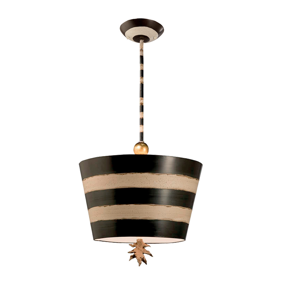 Lampa wisząca czarno-beżowa-złota South Beach 1xE27x60W Flambeau