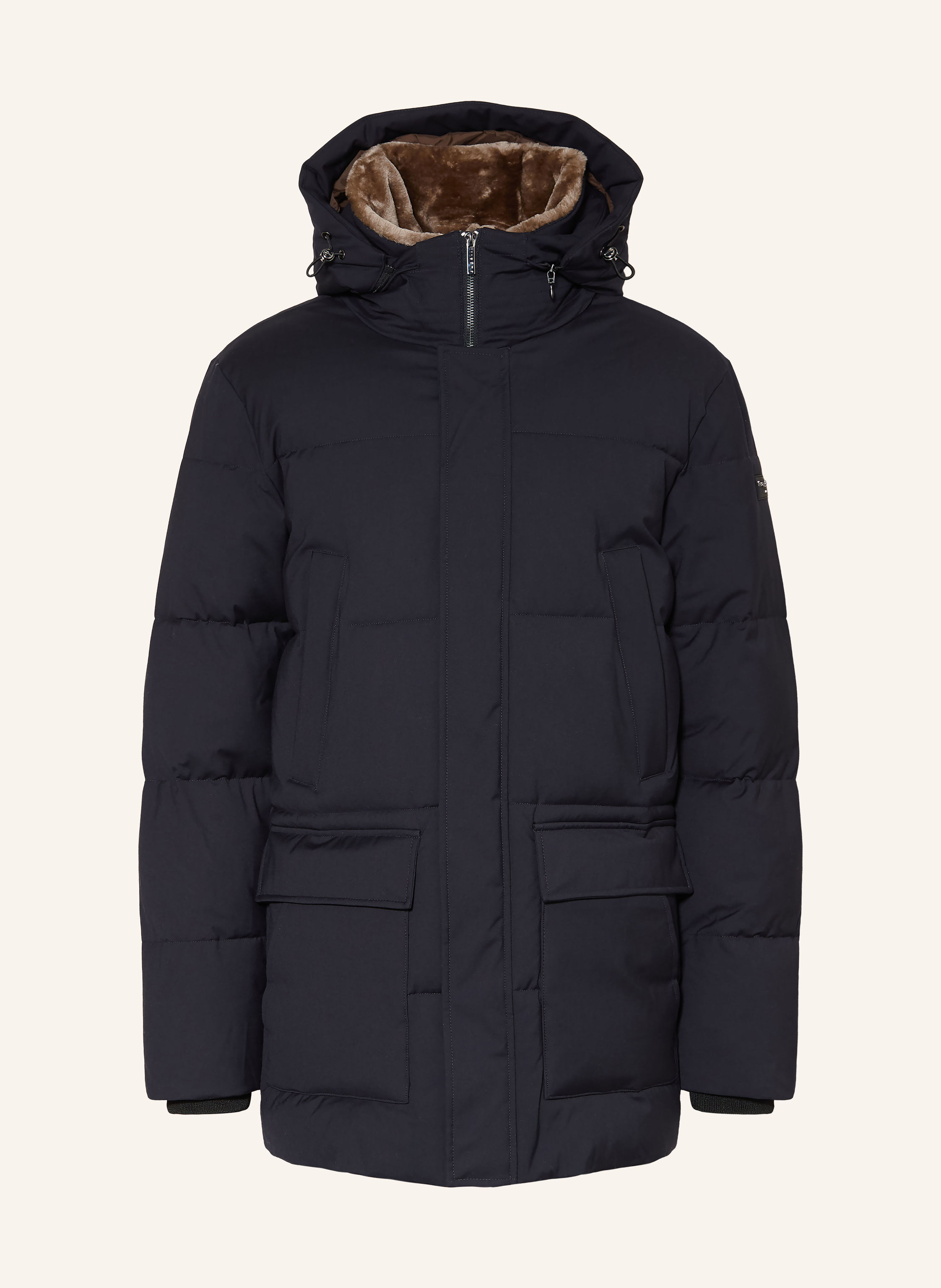 bugatti Steppjacke mit abnehmbarem Kunstfell
