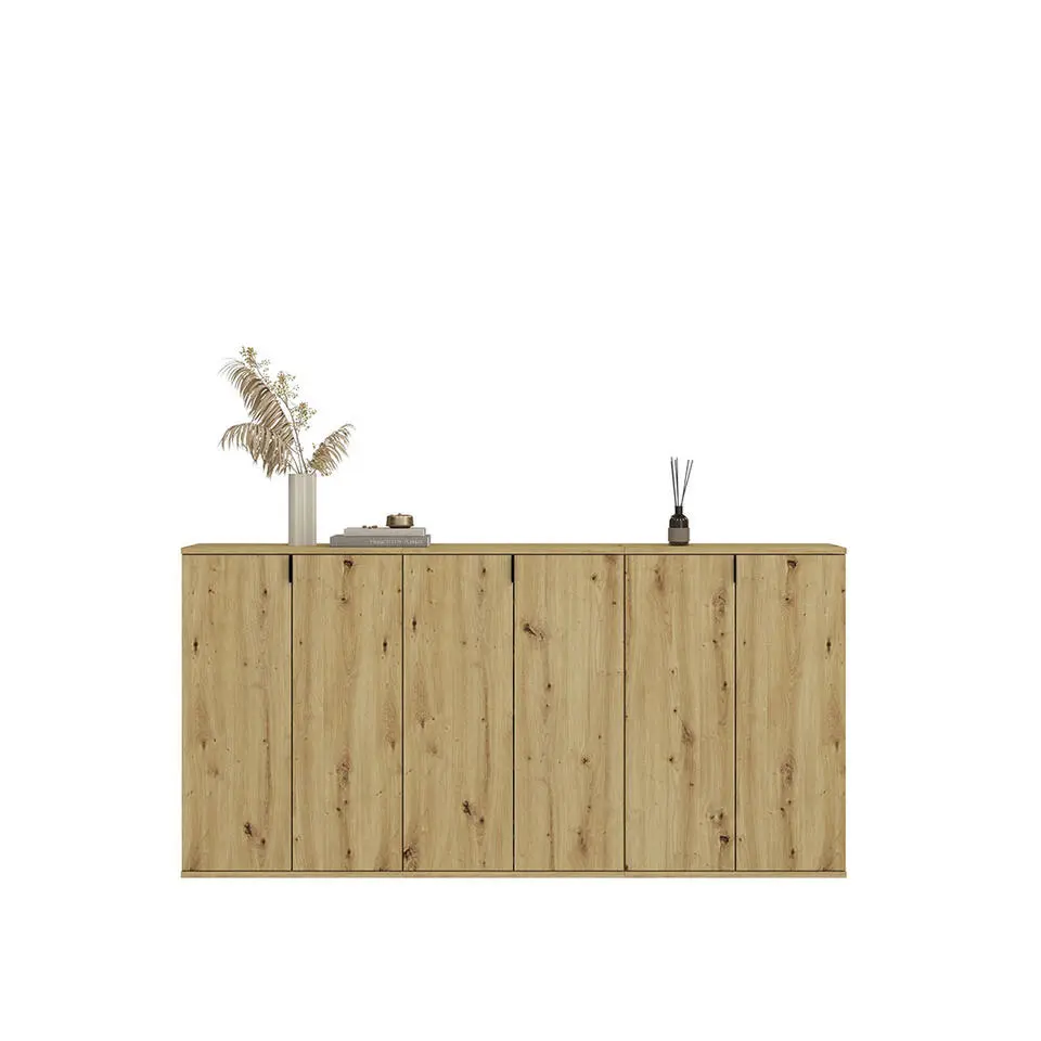 Hioshop ProjektX kommode 2 2 2 deuren 6 deuren eiken decor