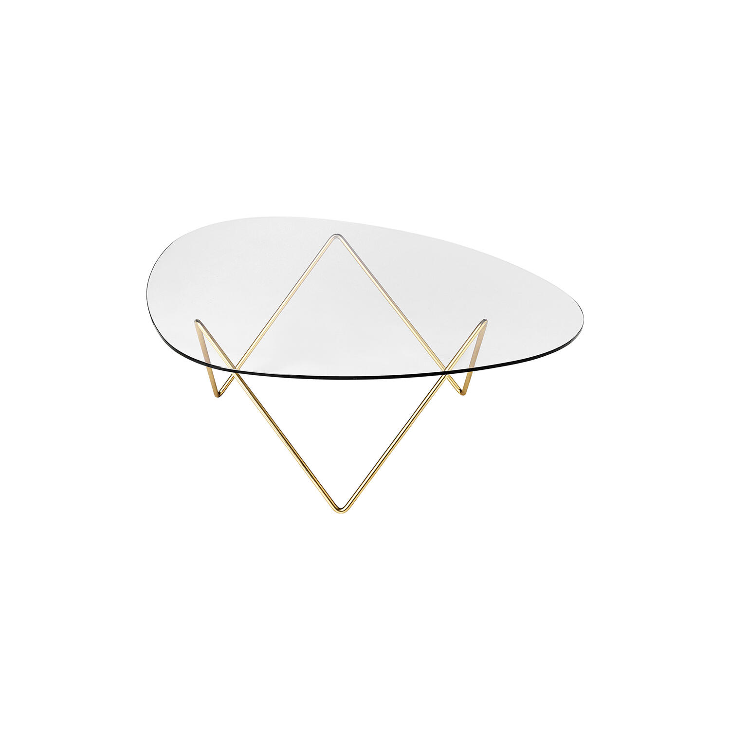 Pedrera Coffee Table, brass semi matt