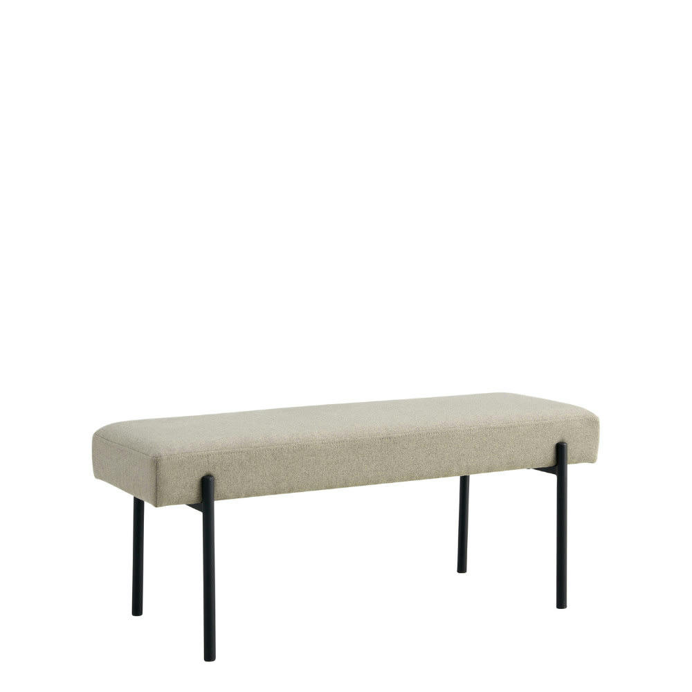 SWINDON - Banc en tissu et métal L100cm sable