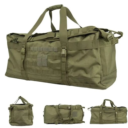 NNEOBA 106L Tactical Duffel Bag Large Capacity Travel Backpack Green