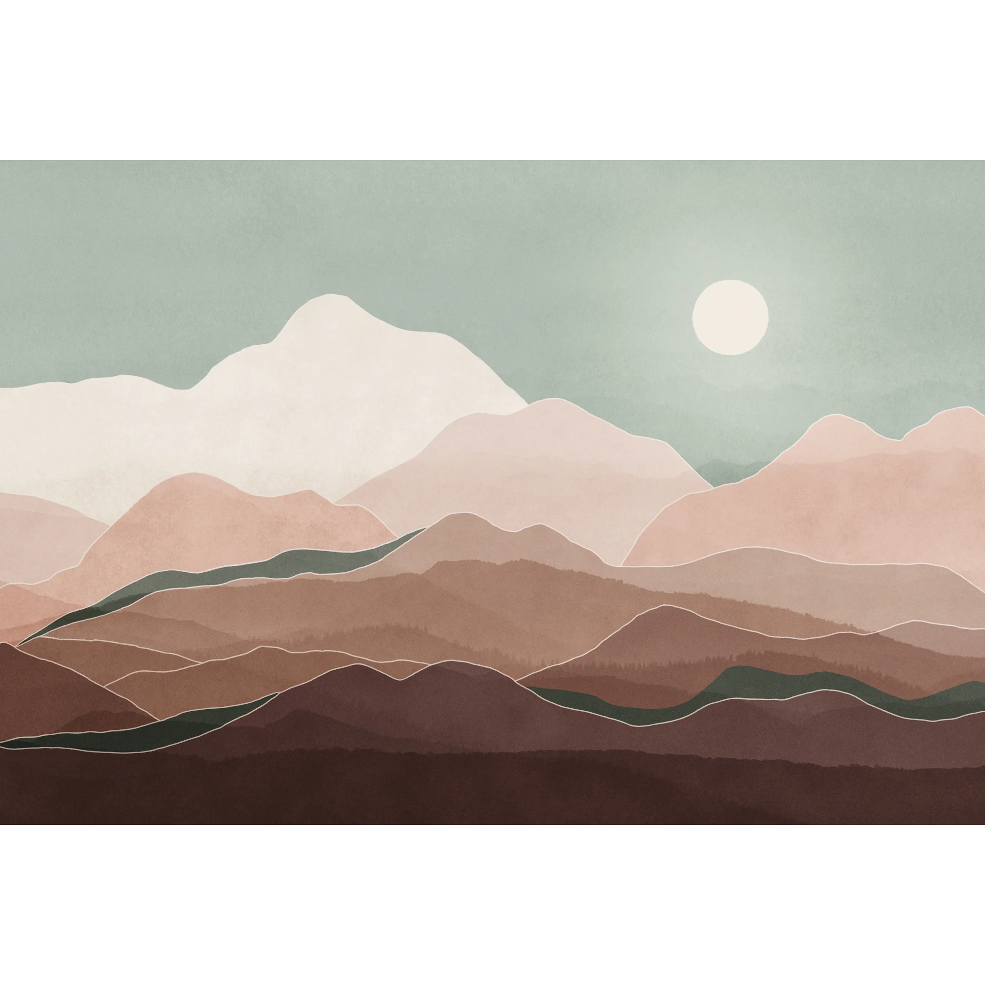Papier peint panoramique XL TOUBKAL SUNSET 400 x 270 cm