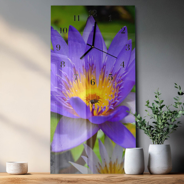 Zegar premium 30x60 Kwiat dekoracyjny na ścianę