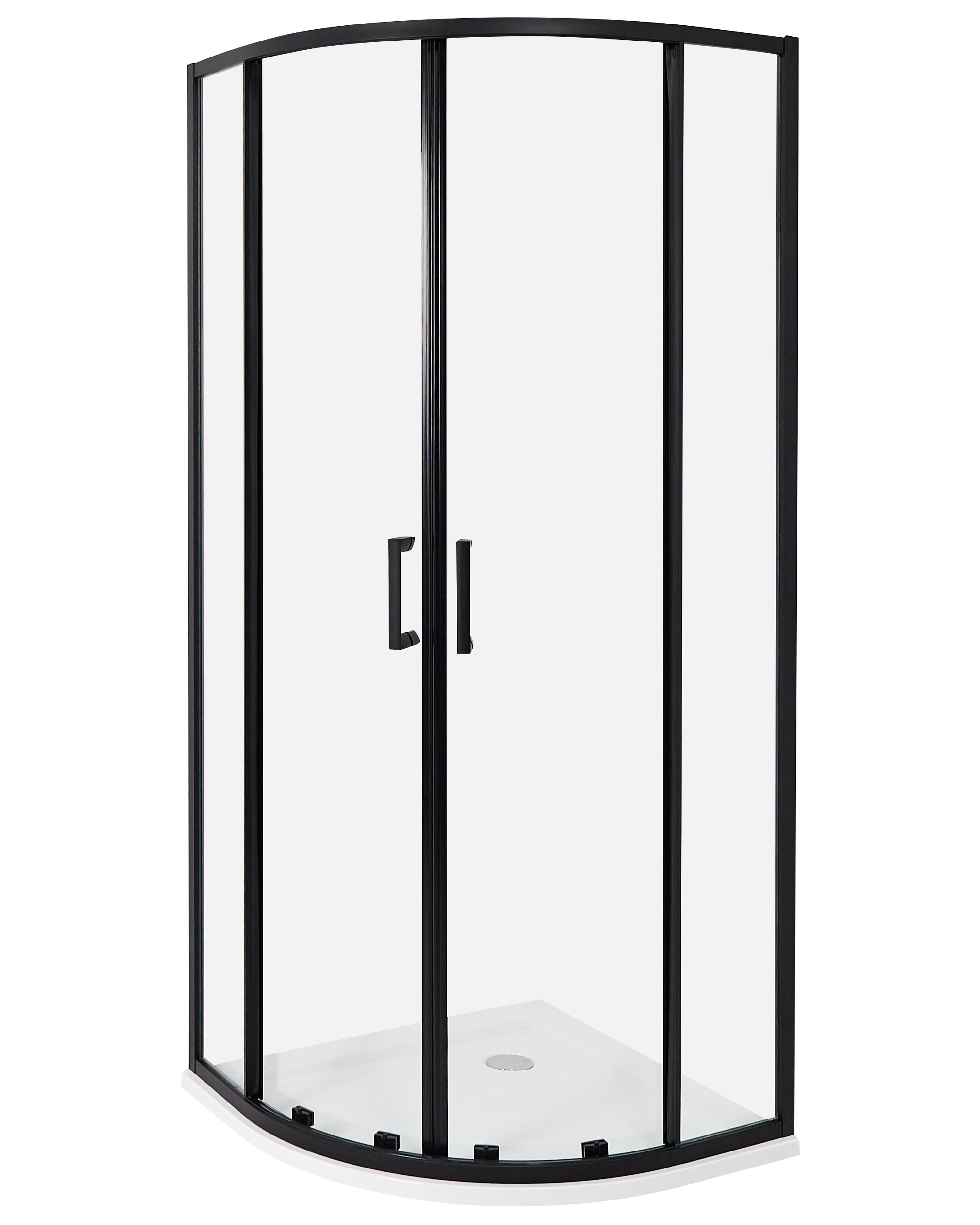 Shower Enclosure JUKATAN 800 x 800 x 1850 mm Black