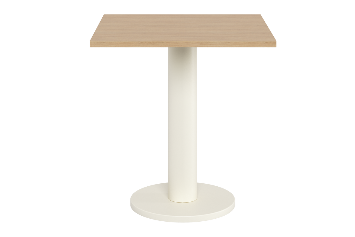noo.ma Sool Café tafel 70x70 cm - eikenfineer blad, zwart stalen onderstel