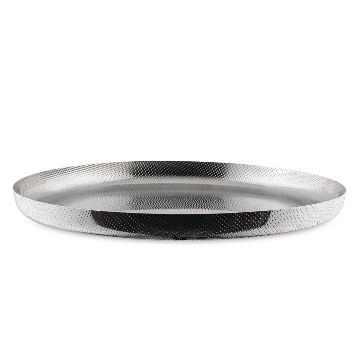 Alessi - Tablett mit Reliefdekor ‍JM14, Ø 35 cm / Edelstahl