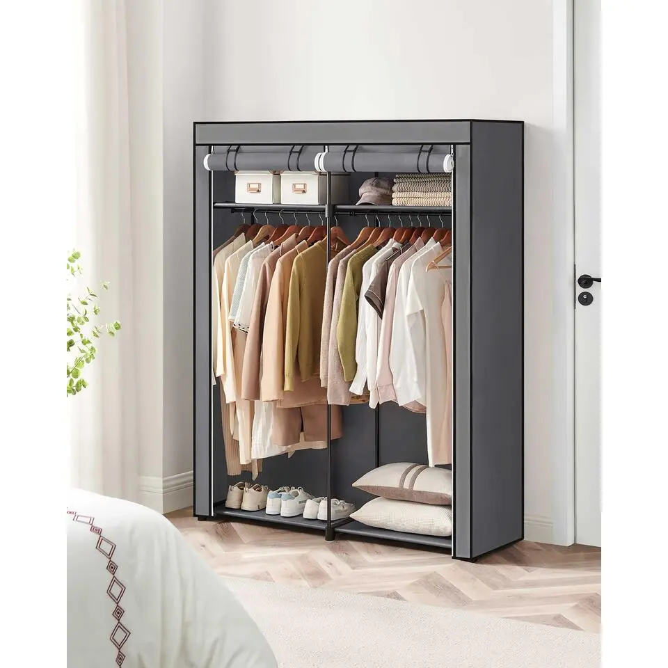 Songmics Stoffen draagbare kledingkast - opvouwbaar kledingrek voor slaapkamer