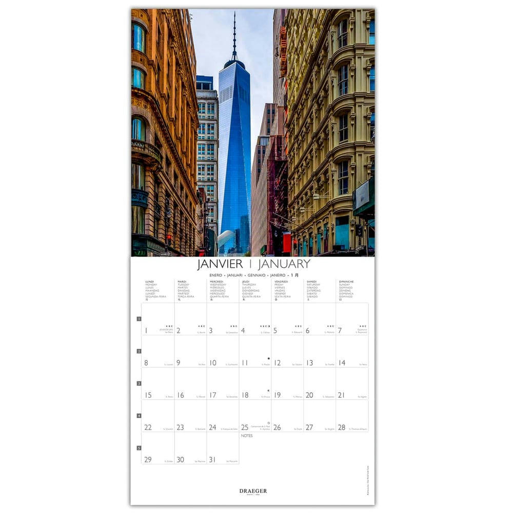 - Grand calendrier mural 29x29  cm - 2024 - New York
