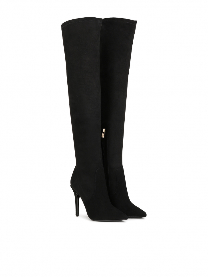 Ladies’ black over-the-knee boots