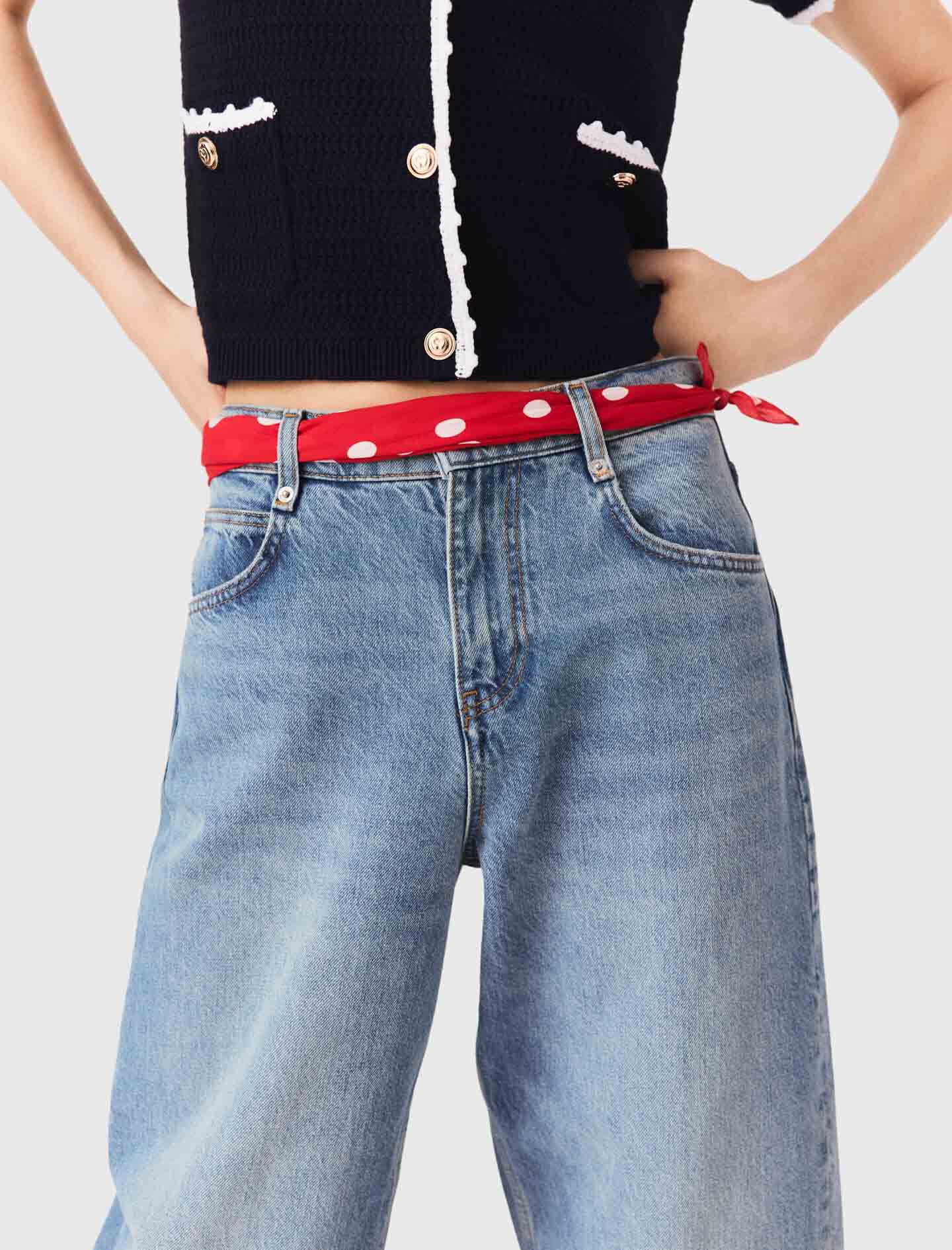 Bandana à pois en coton