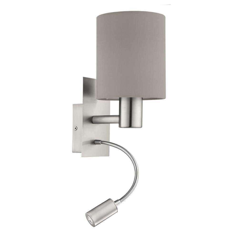 VEGGLAMPE EGLO PASTERI  E27 3,5W MATT KROM/TAUPE