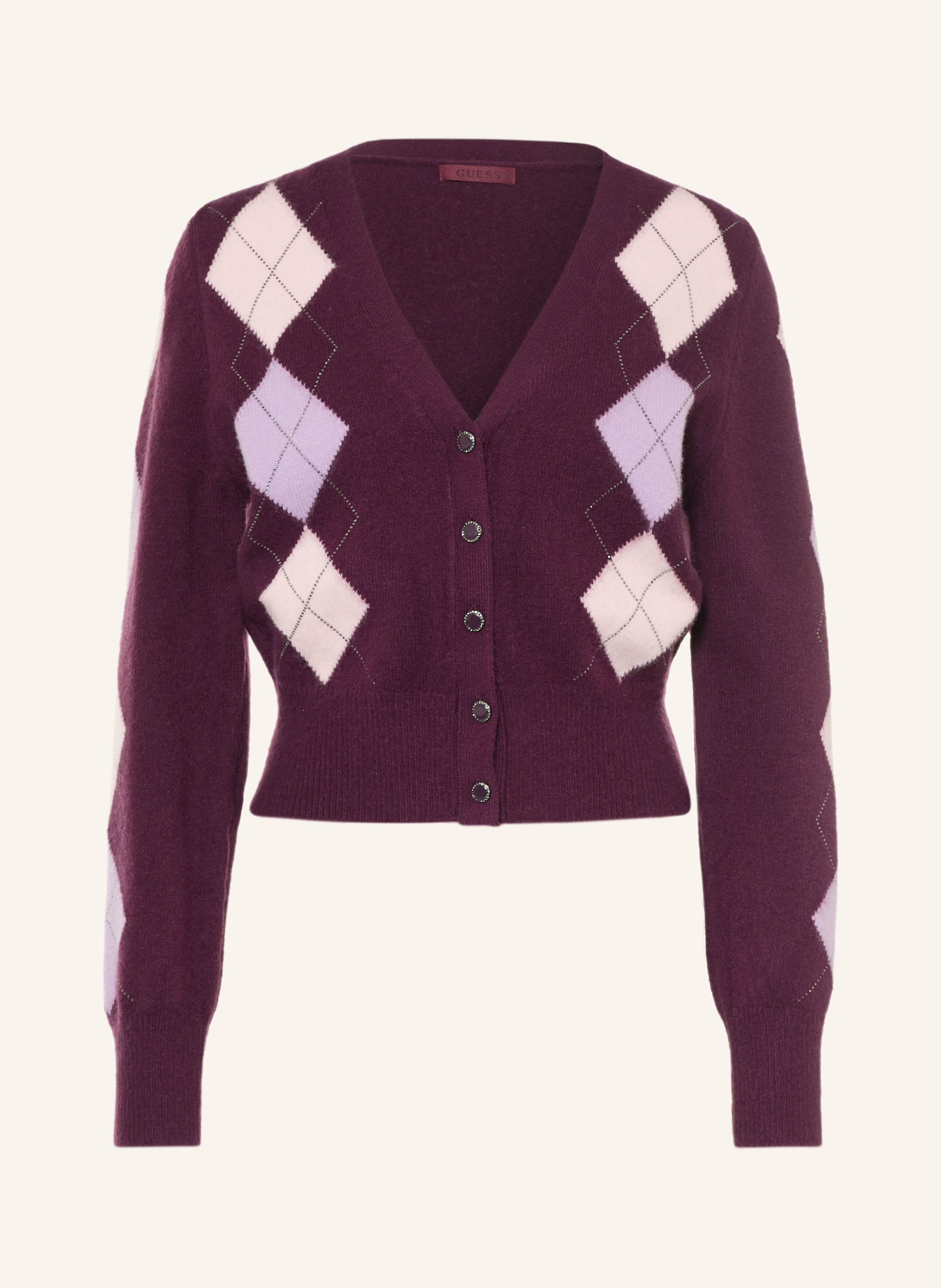 GUESS Strickjacke GRACIE mit Schmucksteinen