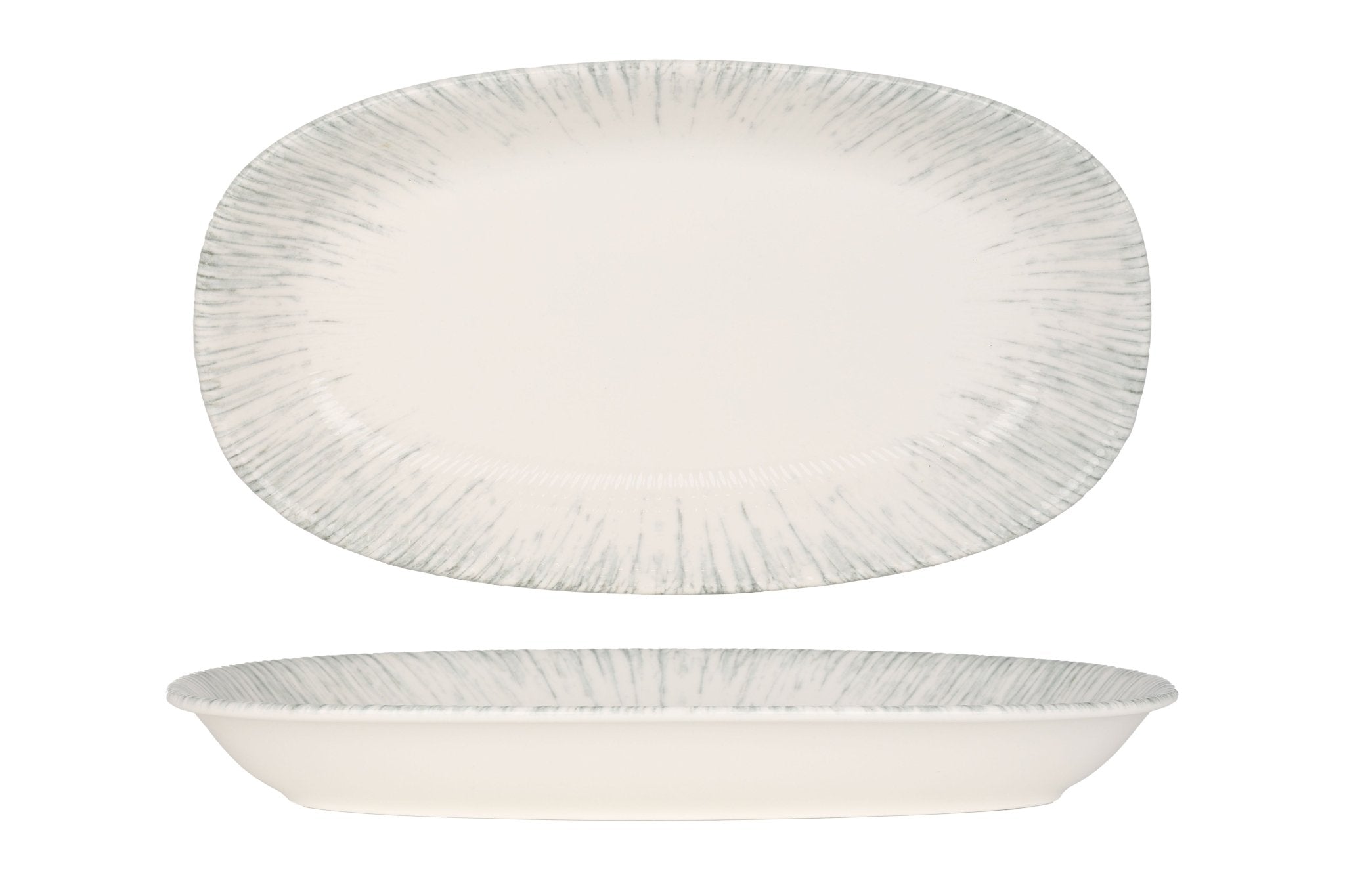 Bonna Serveerschaal - Iris - Porselein - 34x19 cm - set van 2